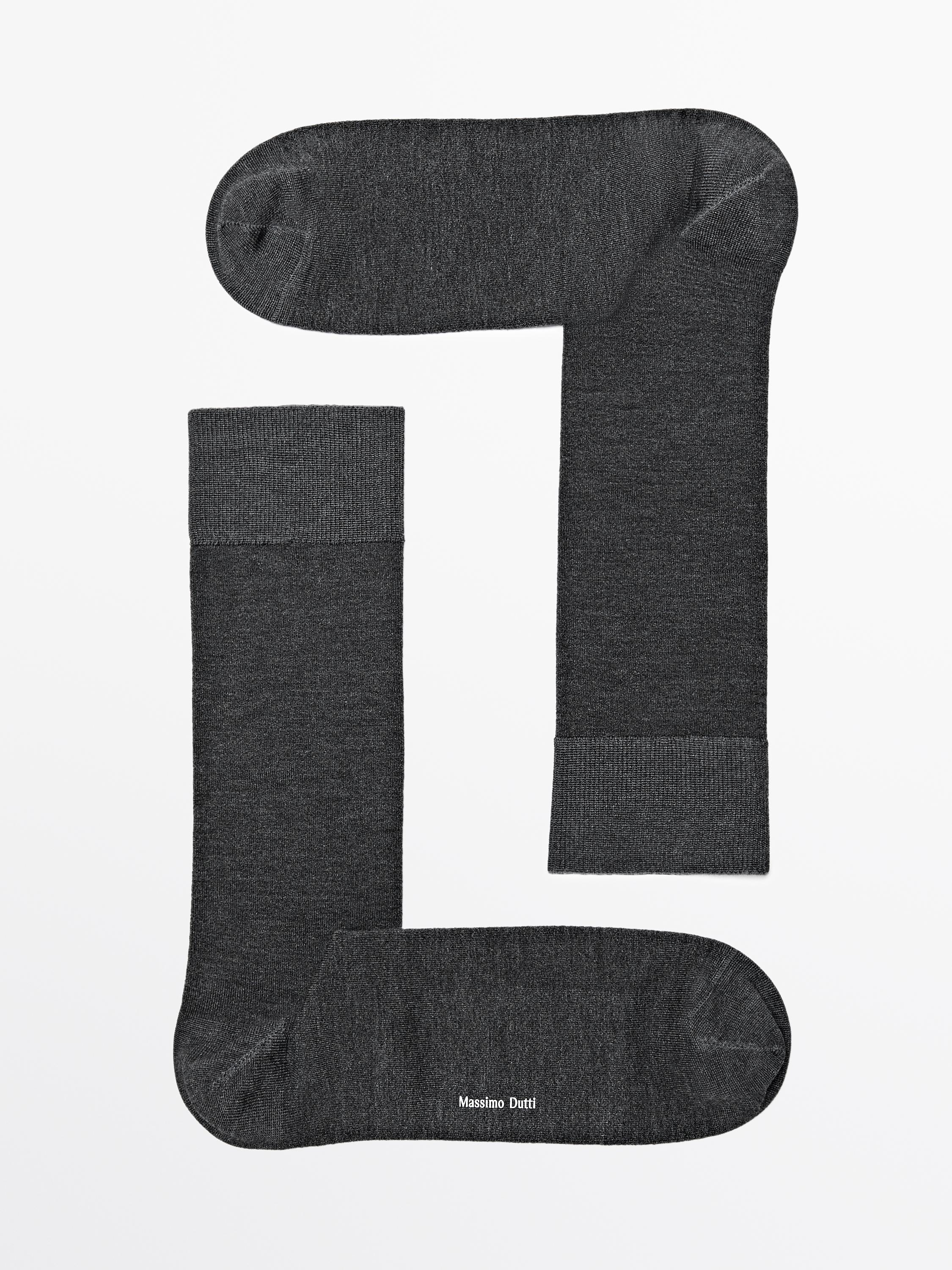 Plain knit cotton blend socks